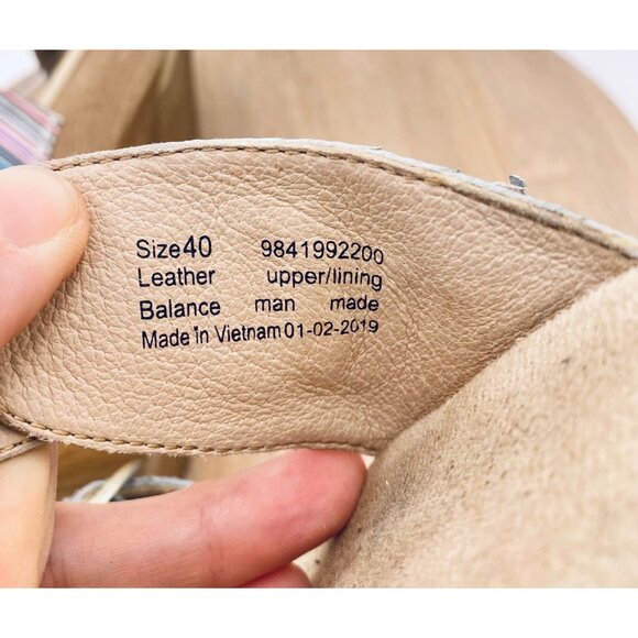 Dansko Sophie Sandals Womsns 9 40 Blue Leather Double Strap Slides Peep - Picture 5 of 12